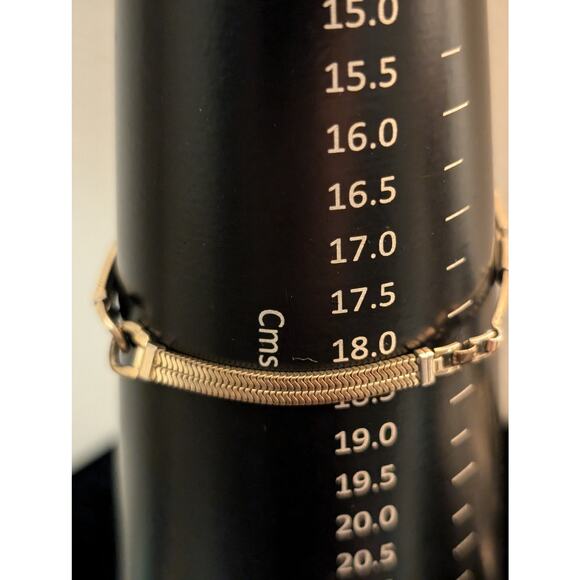 Vintage 40s Forstner 12K Gold Filled ID Double Square Snake Chain Bracelet - Picture 12 of 13